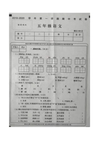 部编版五年级语文上册期中测试卷无答案 (1)