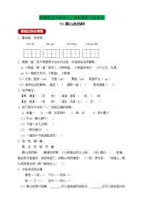 小学语文人教部编版四年级上册10 爬山虎的脚优秀课堂检测