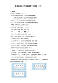 部编版语文六年级上册期中必刷题（十六）