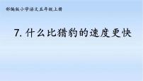 小学语文人教部编版五年级上册7 什么比猎豹的速度更快教案配套ppt课件