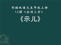 小学语文人教部编版五年级上册示儿示范课课件ppt