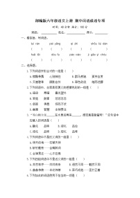 部编版六年级语文上册 期中词语成语专项（含答案）