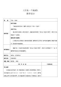 小学语文人教部编版六年级上册19 只有一个地球教案设计