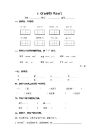 小学语文人教部编版二年级上册20 雾在哪里课后练习题