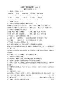 六年级下册语文试题-2021江苏省南京市栖霞区仙林外国语分校期中卷 部编版（无答案）