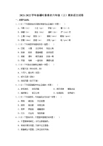 2021-2022学年新疆吐鲁番市六年级（上）期末语文试卷