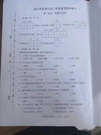 山西省忻州市定襄县第二实验小学2022-2023学年二年级上学期期中测试语文试题(无答案）