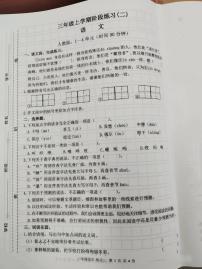 陕西省榆林市定边县第五小学2022-2023学年三年级上学期语文期中试题(无答案）