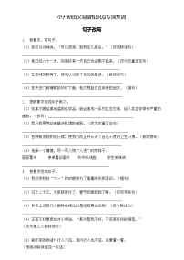 部编版语文六下 小升初语文易错知识点专项集训A卷 句子改写（试题+答案）