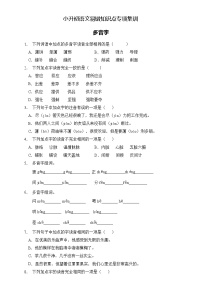 部编版语文六下 小升初语文易错知识点专项集训B卷 多音字（试题+答案）