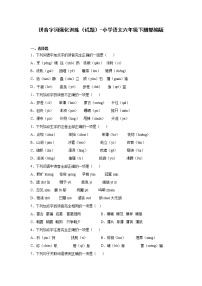 部编版语文六年级下册小升初拼音字词强化训练（试题+答案）