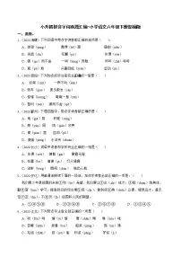 部编版语文六年级下册 小升初拼音字词真题汇编（试题+答案）