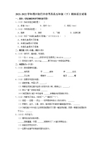 四川省巴中市平昌县2021-2022学年五年级下学期期末语文试卷