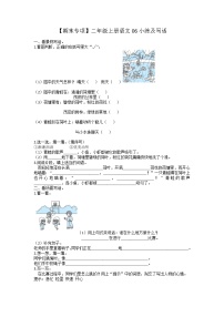 【期末专项】部编版语文二年级上册专项复习《专题06：小练及写话》（含答案）