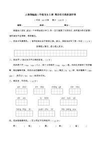 【期末模拟】语文二年级上册-期末综合模拟卷（含答案）