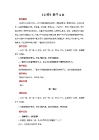 小学语文人教部编版四年级下册11 白桦第1课时教案设计