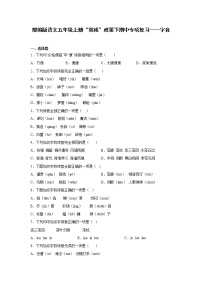 部编版语文五年级上册“双减”政策下期中专项复习——字音