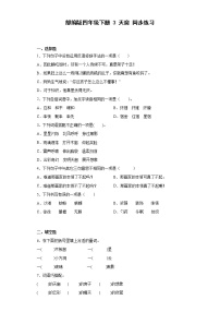 小学语文人教部编版四年级下册3 天窗课堂检测