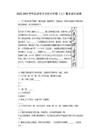 北京市丰台区2022-2023学年六年级上学期期末语文试卷（有解析）