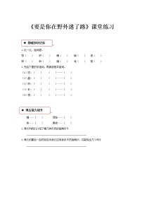 小学语文人教部编版二年级下册17 要是你在野外迷了路达标测试