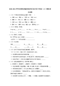 甘肃省武威市凉州区北片区2020-2021学年六年级（上）期末语文试卷