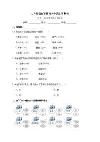 二年级语文下册 期末分类复习 拼音【部编版 含答案】