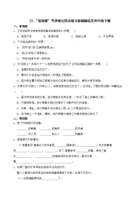 小学语文人教部编版四年级下册23 “诺曼底”号遇难记巩固练习
