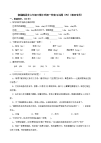 部编版语文六年级下册小升初一轮复习试题（四）（陕西专用）