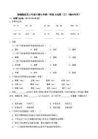 部编版语文六年级下册小升初一轮复习试题（三）（赣州专用）