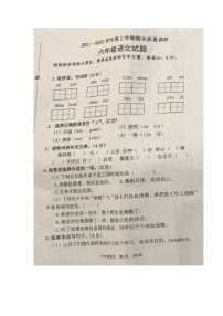 山东省临沂市郯城县2021-2022学年六年级上学期期末质量调研语文试题