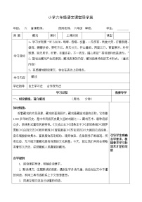 人教部编版六年级下册4* 藏戏学案设计