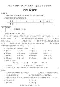 陕西省榆林市神木县2020-2021学年六年级下学期期末考试语文试卷（有答案）