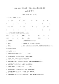 广东省湛江市2022-2023学年六年级上学期期末核心素养发展调研语文试卷