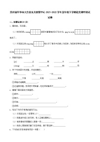 贵州省毕节市大方县东关教管中心2021-2022学年五年级下学期语文期中测试试卷