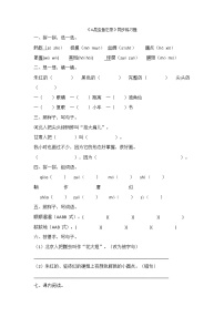 人教部编版三年级下册昆虫备忘录同步达标检测题