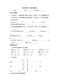 小升初 知识大集合（试题）部编版语文六年级下册