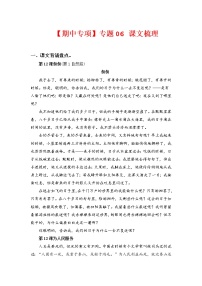 专题 06课文梳理  -2022-2023学年六年级语文下册期中专项复习（部编版）