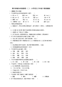 期中基础知识检测卷（二）-2022-2023学年语文六年级下册（部编版）