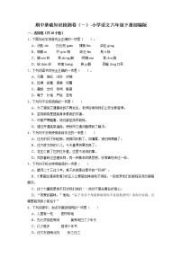 期中基础知识检测卷（一）-2022-2023学年语文六年级下册（部编版）