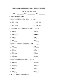 期中生字拼音专项合练-2022-2023学年语文五年级下册（部编版）