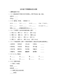 5年级下学期语文期末测试卷03