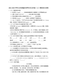 山东省临沂市罗庄区2022-2023学年五年级上学期期末语文试卷