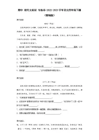 期中现代文阅读专练卷-2022-2023学年语文四年级下册(部编版)