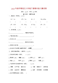 期中复习测试卷-2022-2023学年语文六年级下册（部编版）