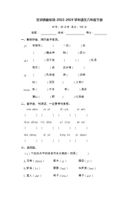 生字拼音专项-2022-2023学年语文六年级下册(部编版)