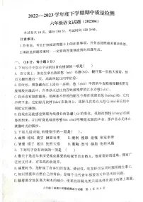 山东省泰安市东平县2022-2023学年六年级(五四学制)下学期期中考试语文试题