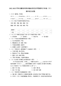 安徽省阜阳市临泉县民办学校联考2022-2023学年六年级下学期期中语文试卷