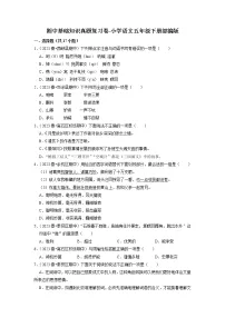 期中基础知识真题复习卷-2022-2023学年语文五年级下册(部编版)