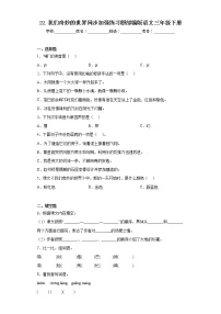 小学语文人教部编版三年级下册我们奇妙的世界同步练习题
