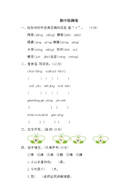 2021年部编版一年级语文下册期中检测题及答案二